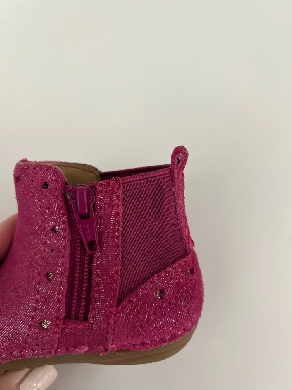 Stride Rite Pink Glitter Baby Boots Size 3